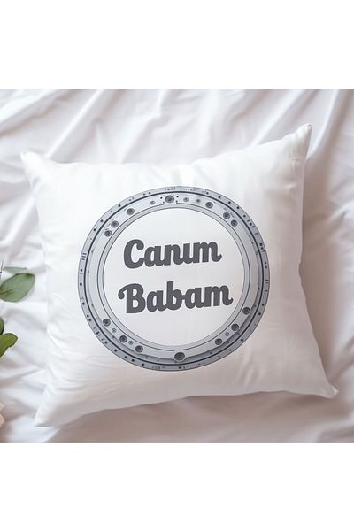 qoeuyl boutique Dear Dad Printed Father's Day Gift Fiber Filled Decorative Pillow