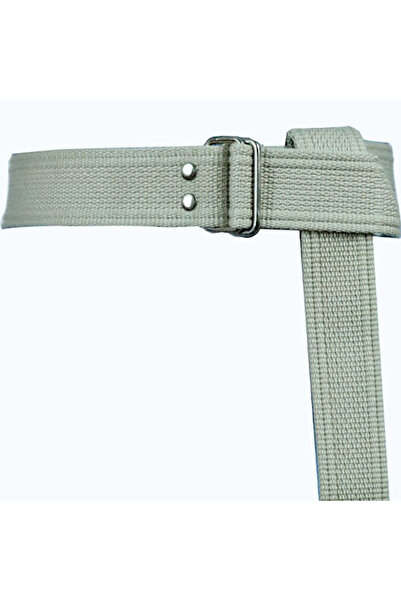 FASHİONMOON Kemer Gri Palaska Silver Renk Çift Dikdörtgen Şeklinde Tokalı Erk...