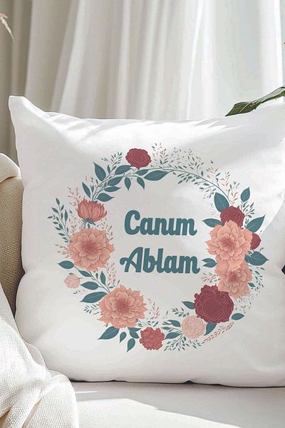 qoeuyl boutique My Dear Sister Printed Sister Sister Gift Fiber Filled Decorative Pillow