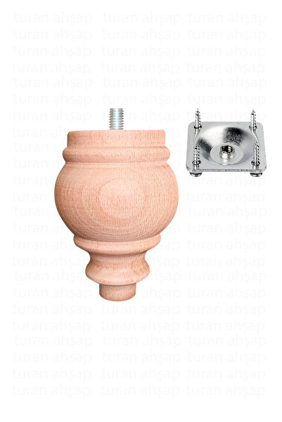 turanahşap 12 cm - Picior din lemn pentru canapea