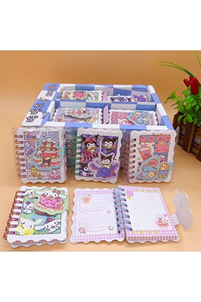Zehra Aksesuar Sanrio karakterli cırtlı kapaklı spiralli mini not defteri