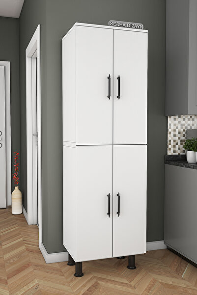 A-SOBE Seramik & Ahşap Çok Amaçlı Dolap Mutfak Kiler Banyo Ayakkabılık Dolap