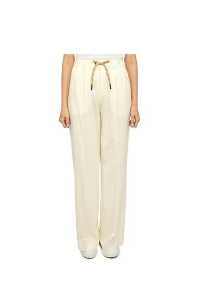 MONCLER GRENOBLE Off-White Sweatpants with Drawstring Waist