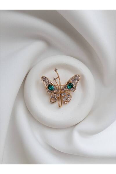 Minne Jewelry-Accessory Yaka İğnesi - Kelebekli Bronş Yaka İğnesi