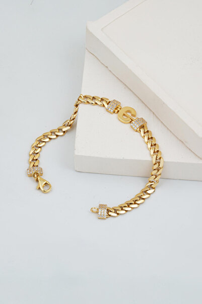 Bilezikci 14 Ayar Altın C Harfli Bileklik