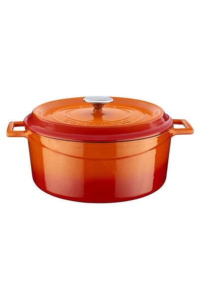 Lava Pot Mini Round Orange Trendy Lid 28 cm