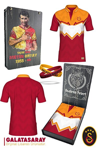 Galatasaray Orijinal Lisanslı Okan Buruk Desing Polo Yaka T-Shirt + Bileklik ...