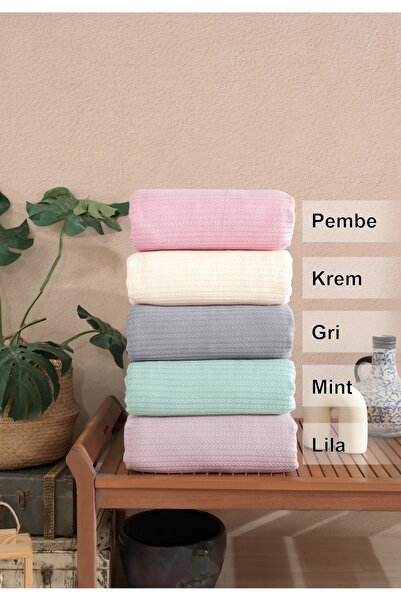 NazeninHome Tek Kişilik Pamuklu Düz Renk Pike | Lila