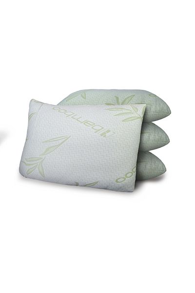 moda home bedding 2 Pieces Bamboo Series Washable Antiallergic Pillow with Case Zipper 50X70Cm 1000Gr
