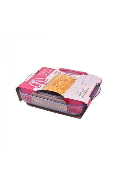 Dania 2-Piece Turkish Striped Square Oven Tray Set