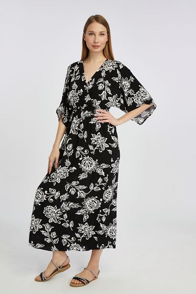 MAXI DRY Rochie de vară pentru femei din viscoză, cu imprimeu floral