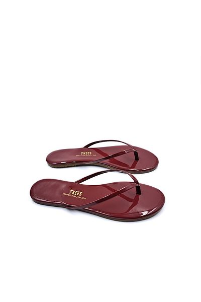 Tkees Γυναικείες κλασικές λουστρίνι Claret Red Stylish Daily σαγιονάρες
