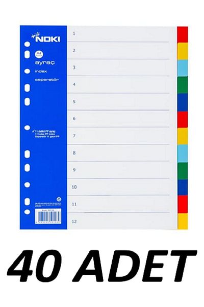 Noki 40 Pieces 2X6 Color Bookmark Separator