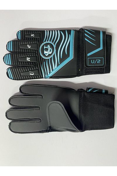 unes Blue Goalkeeper Gloves and Shinpad Set