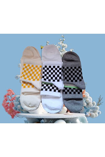 esen Cotton Color Color Women's College Socks 6 Pack