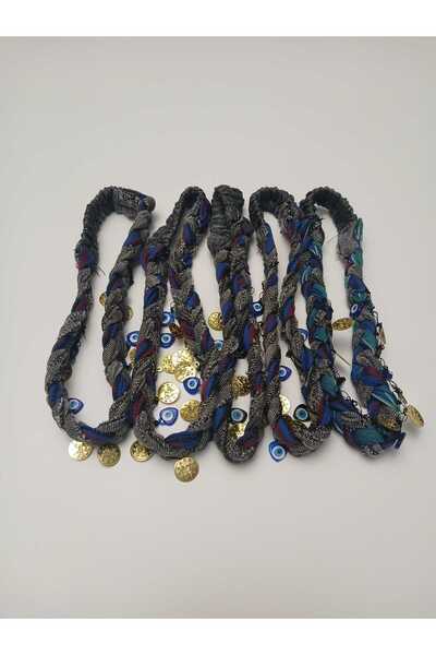 TH Trabzon Hatırası 5 Adet Karadeniz Keşan Desenli Örgülü,liralı, Lastikli, B...