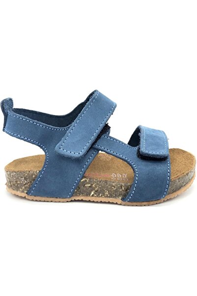 Nubebe Sandale cu talpă din plută cu velcro reglabil, blugi