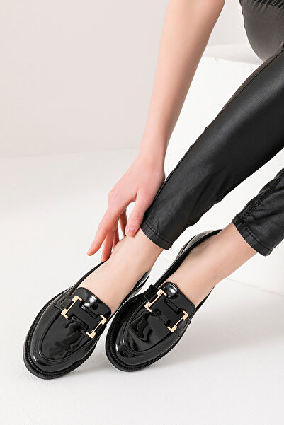 Golder Siena Kadın Siyah Makosen Casual Loafer Günlük Ayakkabı