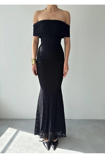 Julidress Sleeveless Madonna Collar Lined Engagement Invitation Premium Lace Dress