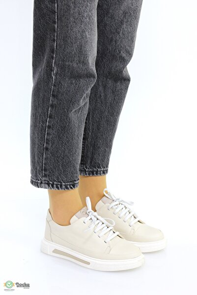 Mammamia Kadın Klasık Tarz Bağcıklı  Hakiki Deri Ortopedik Günlük  Ayakkabı M...