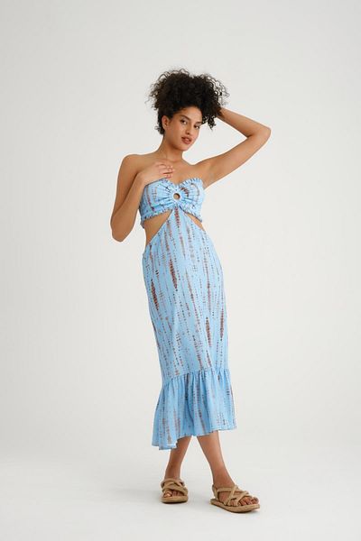 Store 100% Cotton, Stylish Black Strapless Maxi Dress