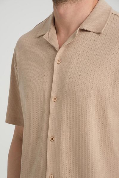 Store Men's 100% Cotton Button down Shirt - Stylish and Comfortable Short Sleeve Design, Summer Fashion