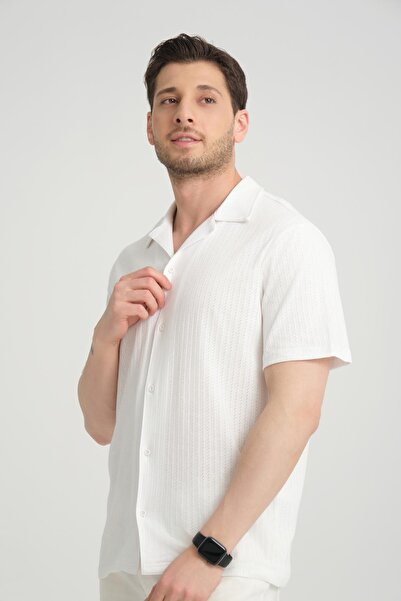 Store Men's 100% Cotton Button down Shirt - Stylish and Comfortable Short Sleeve Design, Summer Fashion