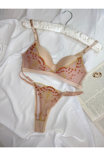 ROZENİN LINGERIE Σετ σουτιέν με λεπτομέρεια από δαντέλα μεγάλου μεγέθους