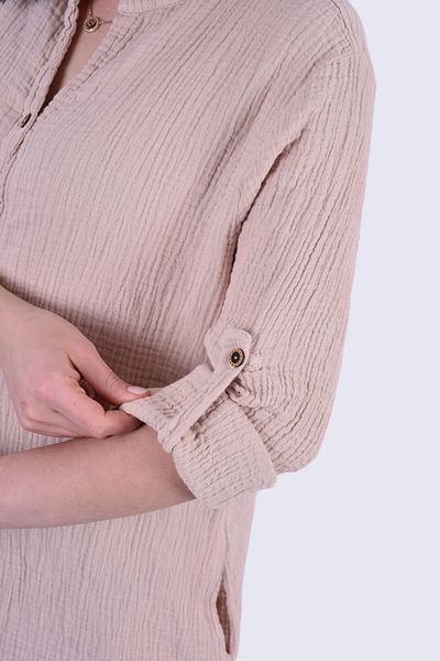 OTEXSA Double Layer 100% Cotton Long Sleeve Muslin Tunic-Shirt (Gift for Mothers)
