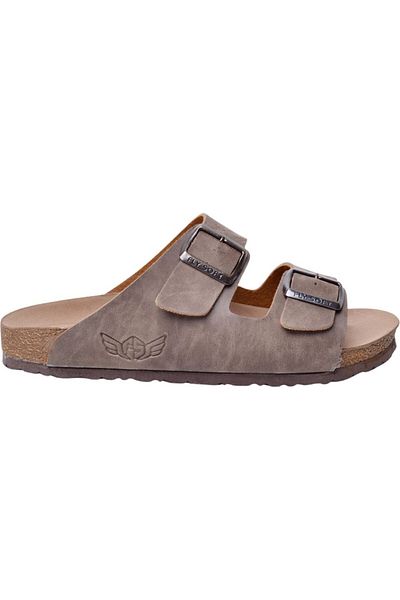 FLY SOFT S902.002 Unisex Double Buckle Cork Sole Comfort Slippers