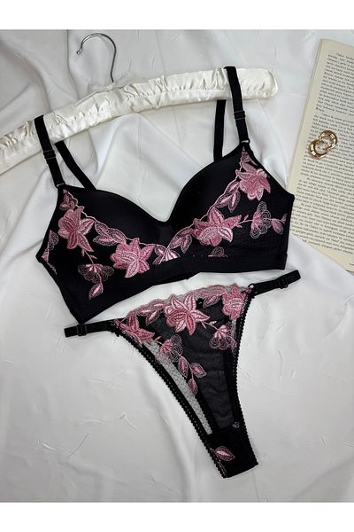 ROZENİN LINGERIE Σετ σουτιέν με λεπτομέρεια από δαντέλα μεγάλου μεγέθους