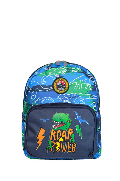 Cambridge Polo Club حقيبة رياض الأطفال ديناصور للأولاد مع جيب أمامي باللون ال...