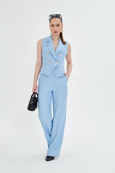 LOVELF Set vestă scurtă cu nasturi Blue Baby Gold