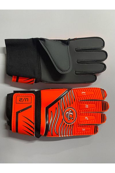 unes Orange Goalkeeper Gloves and Shinpads Set