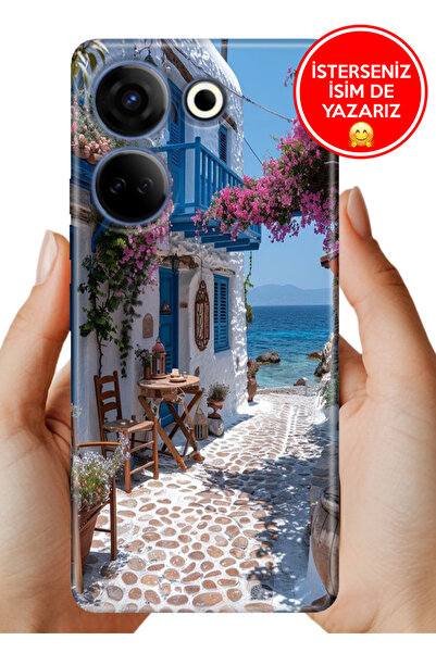 TECNO Camon 20 Pro 4G Kılıf Cekuform Desenli Esnek Kapak Bodrumda Aşk