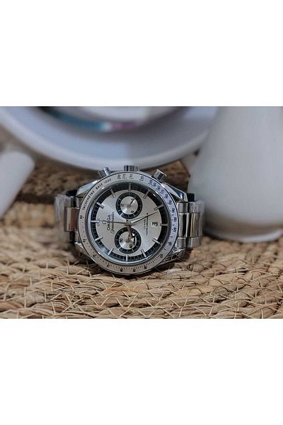 Omega ساعة يد رجالية من Speedmaster بهيكل فولاذي