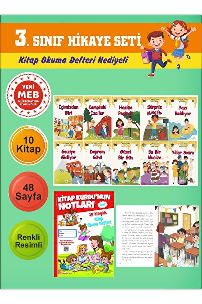 Üçgen Yayıncılık 3.Sınıflar İçin Okumayı Sevdiren 10 lu Hikaye Seti 2 (Kitap ...