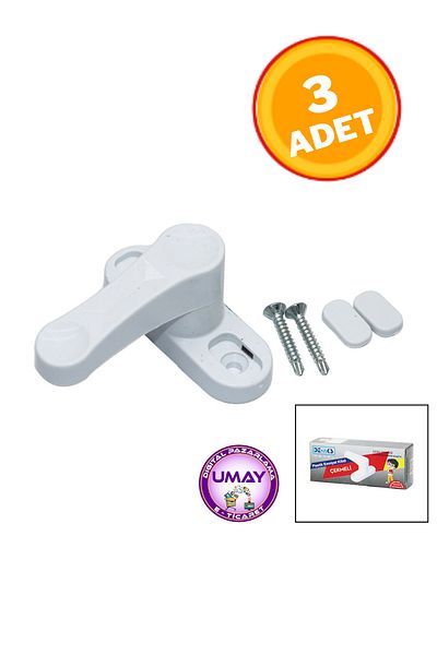 Deaks 3 Pcs Pvc, Wood and Aluminum Door-Window Pull Plastic Child Burglar Safety Lock