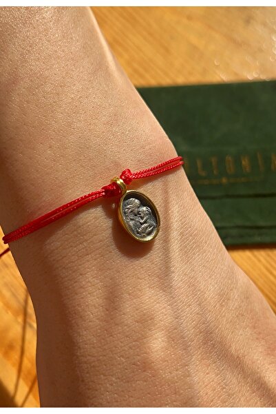 Miltonia 925s Anne Çocuk Figür Kırmızı İp Bileklik