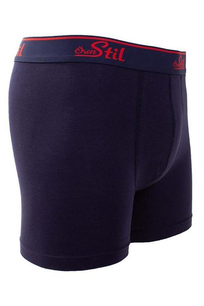 ÖREN STİL Ören Style 44-8032 Navy Blue 3 Pack Ανδρικά βαμβακερά Lycra Boxer