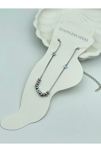 İNN JEWELLERY Steel Anklet Bracelet Anti-Tarnish Antiallergic Dorica Figured (2 Years Importer Warranty)