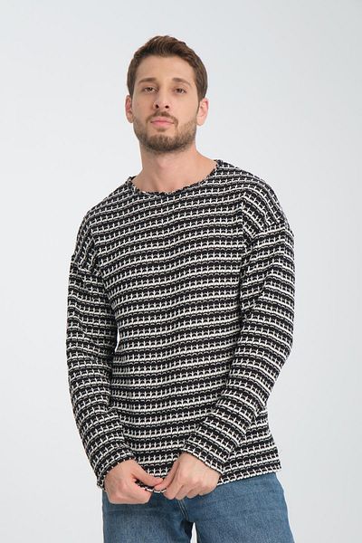 Store 100% Cotton Long Sleeve Men's Sweatshirt - Modern Fit