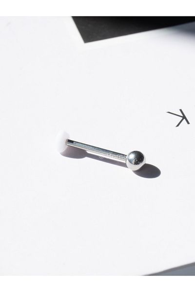 MORNEVA Minimal Candy Heart Steel Tongue Piercing