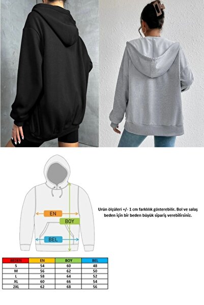 makiteks Hanorac/cardigan cu fermoar sezonier supradimensionat cu buzunar cangur cu glugă imprimat Lilo