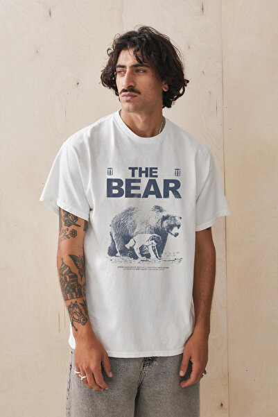 Tee&more. Unisex Oversize Y2K The Bear Baskılı Premium T-shirt