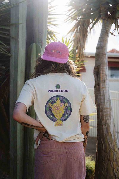 Tee&more. Τουρνουά τένις Wimbledon 2024 Unisex Oversize Premium T-shirt - Πίσω και μπροστά με στάμπα