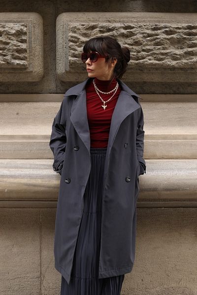 Poliyance Cony Anthracite Trench Coat