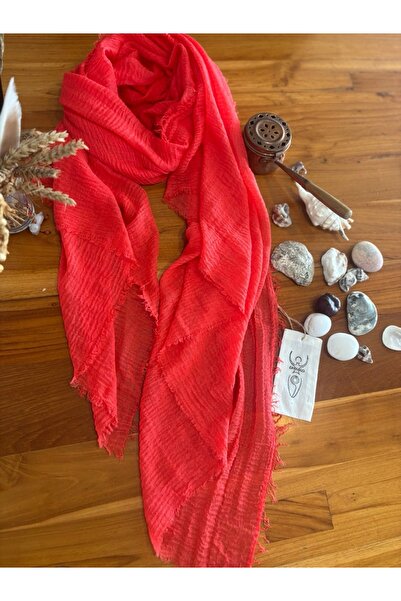 Chinko YUMUŞACIK UNISEX TÜLBENTBEZİ DOKUSUNDA DÖKÜMLÜ  MODERN  RENK ŞAL / PAREO