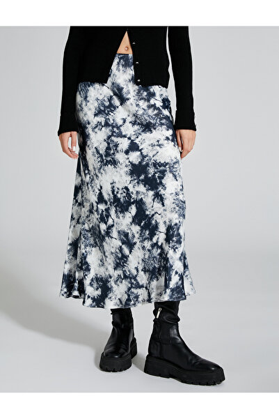 Koton Midi Etek Normal Bel Batik Desenli Viskon