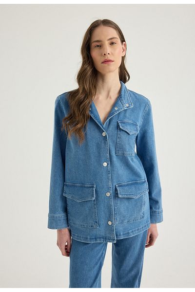 Masha Kate Jachetă de blugi cu croială normală